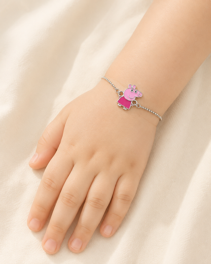 Little Piggy Girls  Sterling Bracelet