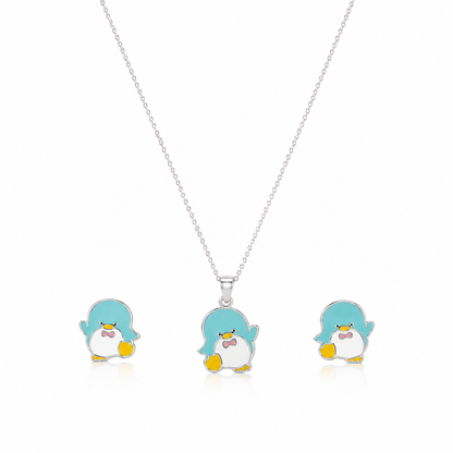 Happy Penguin Girls Sterling Silver Jewellery Set