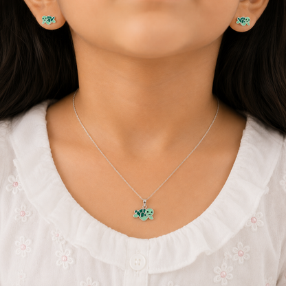 Sea Turtle Girls 925 Sterling Silver Jewellery Set