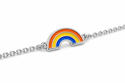 Rainbow Arc Girls Sterling Silver Bracelet