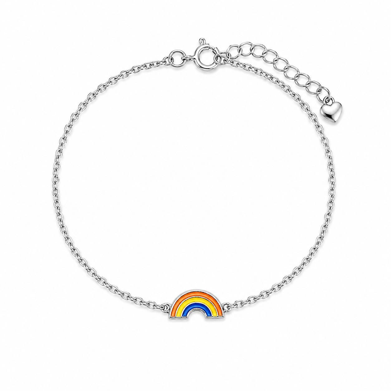 Rainbow Arc Girls Sterling Silver Bracelet