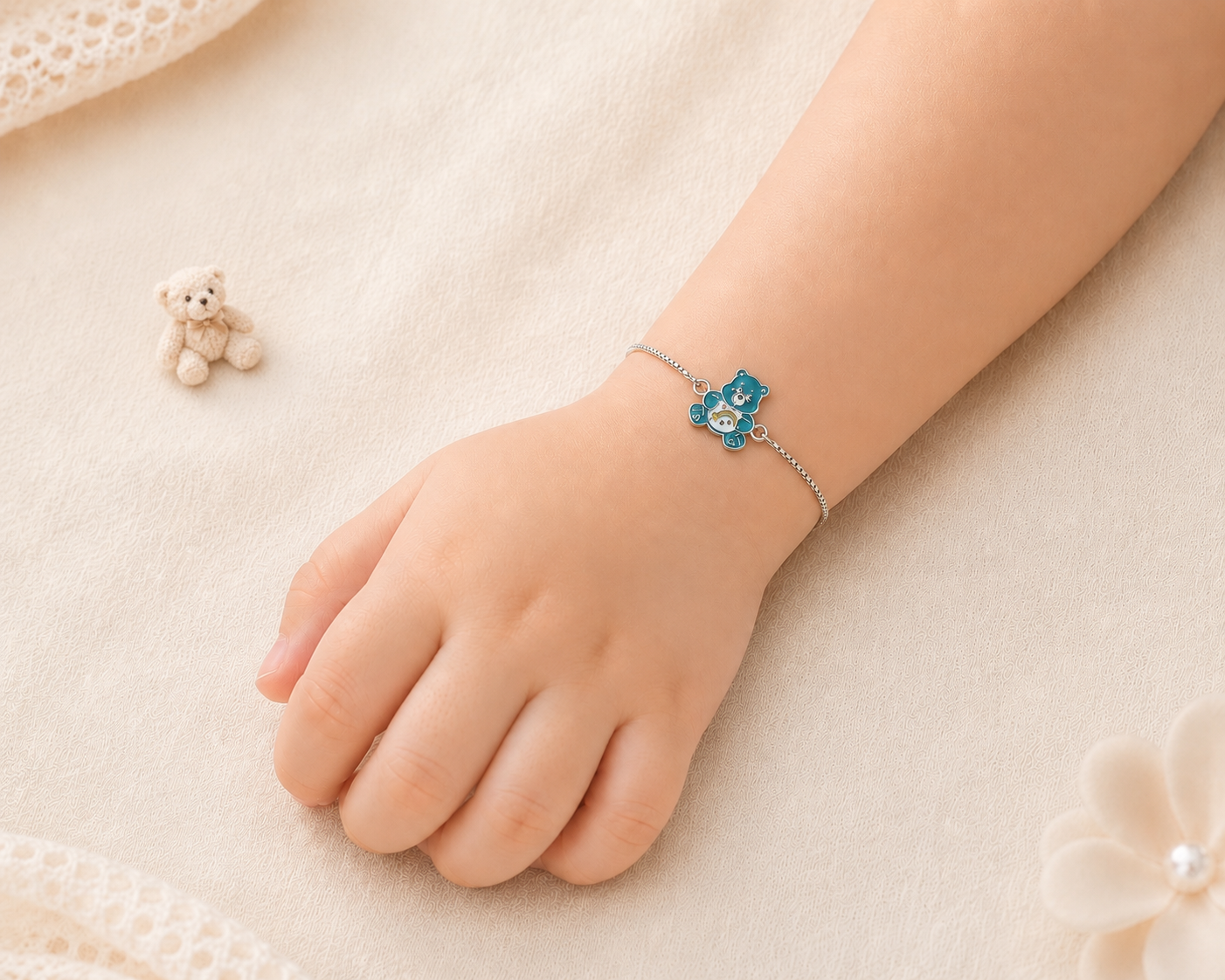 Cuddly Bear Girls 925 Sterling Silver Bracelet