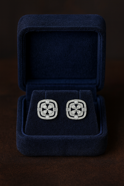 STUNNING STUDS SILVER EARRINGS