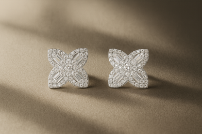 Sculpted Silver Studs Silver Earrings