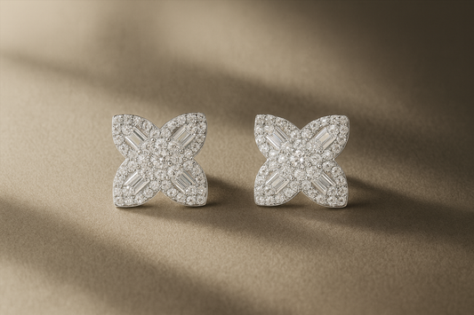 Sculpted Silver Studs Silver Earrings