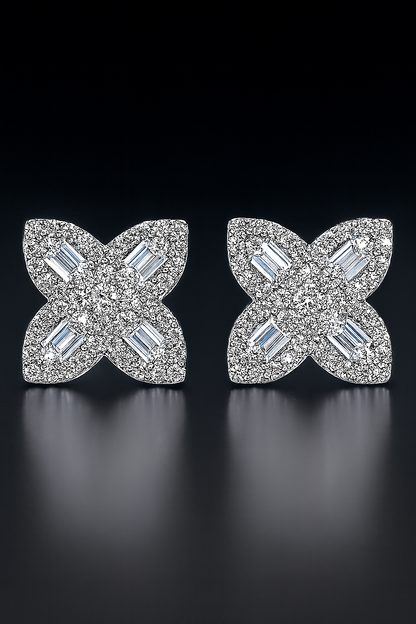 Sculpted Silver Studs Silver Earrings