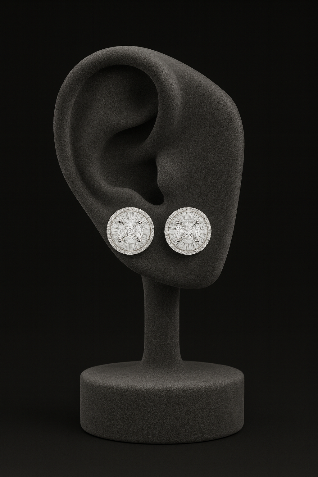 Luxe Radiance Studs Silver Earrings