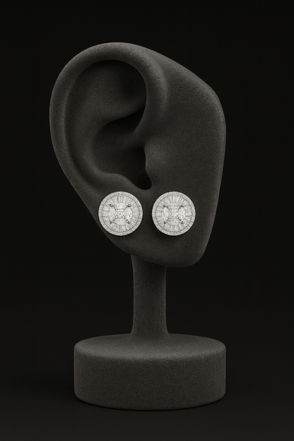 Luxe Radiance Studs Silver Earrings