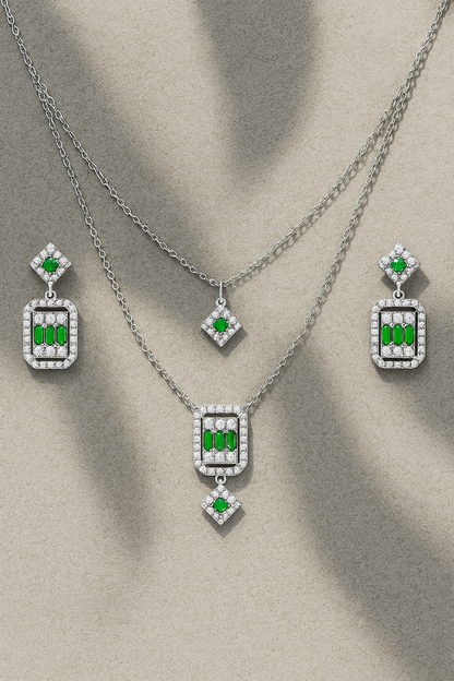 Celeste Pure Silver Pendant Set