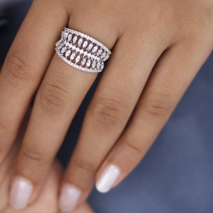 Silver Marquise Cocktail Ring