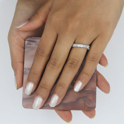 Silver Baguette Eternity Ring