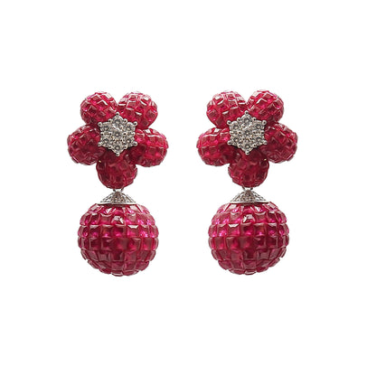 Ball Drop Silver Earrings