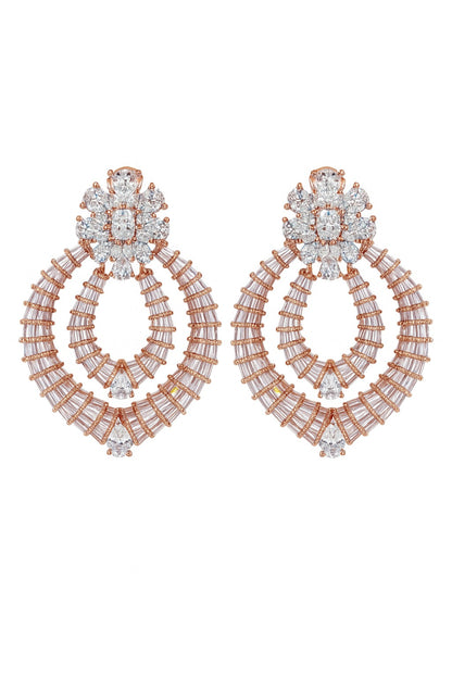 Royale Rosegold Silver Earrings