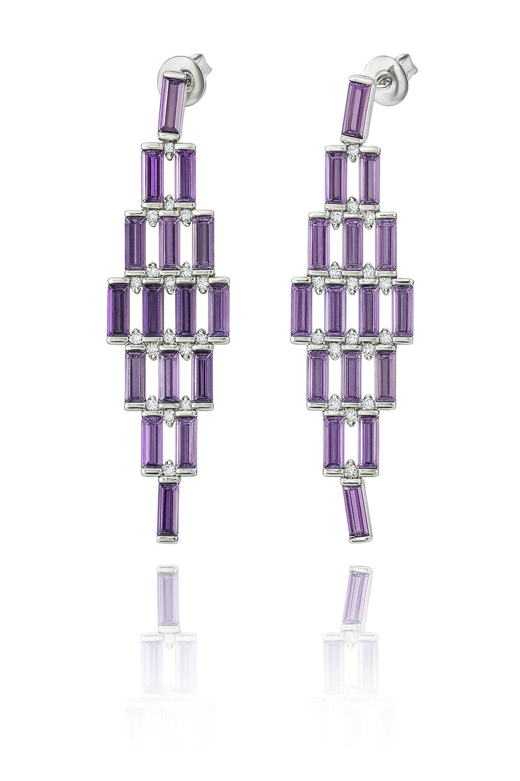 Chamber Luxe Purple Silver Earrings