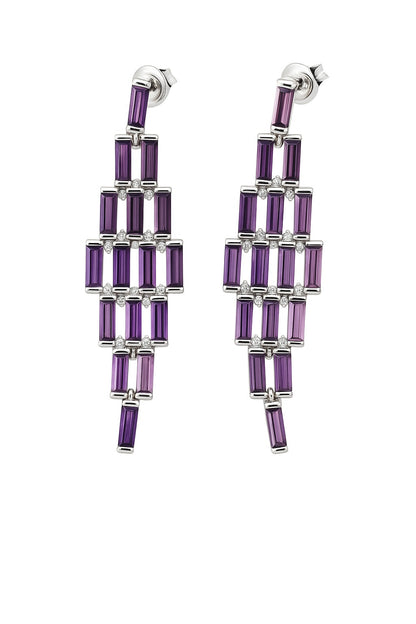 Chamber Luxe Purple Silver Earrings