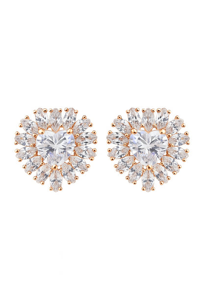 Pure Blush Rosegold Studs Silver Earrings