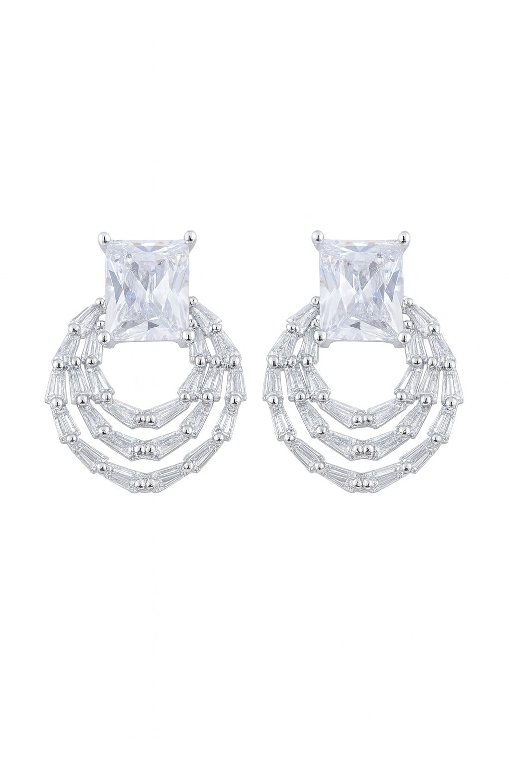 Silver Prism Studs