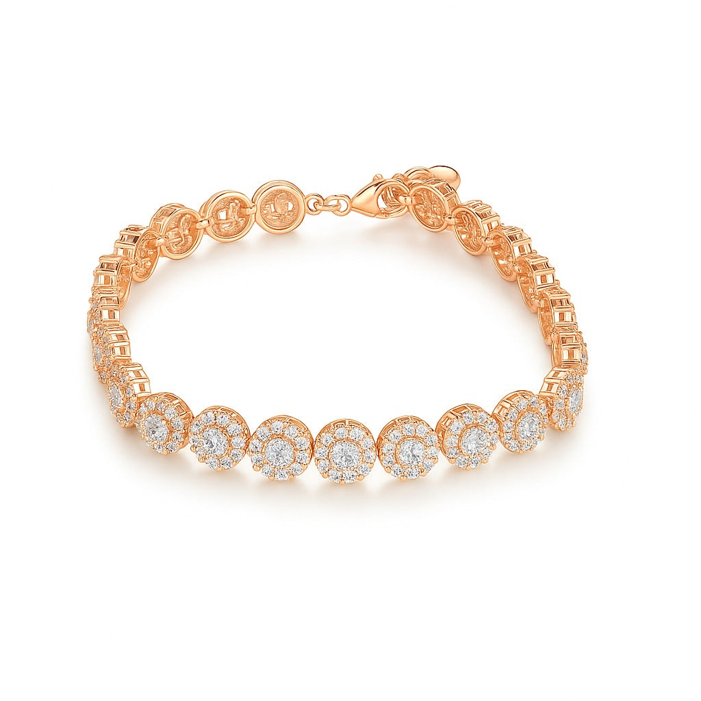 ROSEGOLD CLASSIC TENNIS SILVER BRACELET