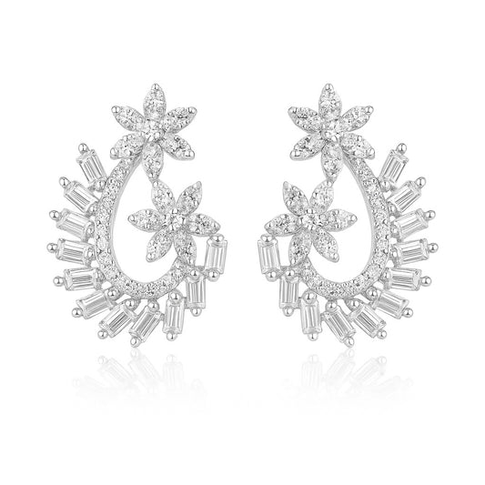 Silver Flare Earrings