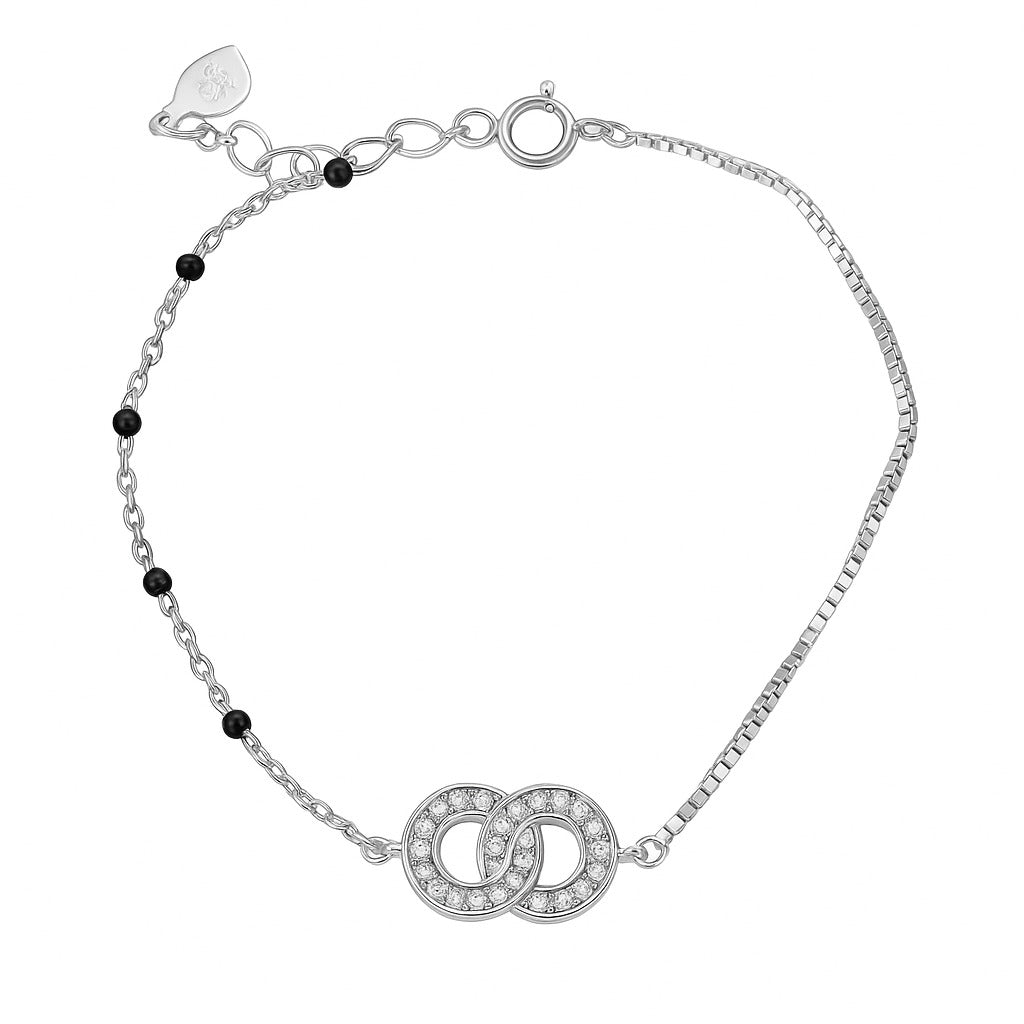 INFINITY MANGALSUTRA SILVER BRACELET