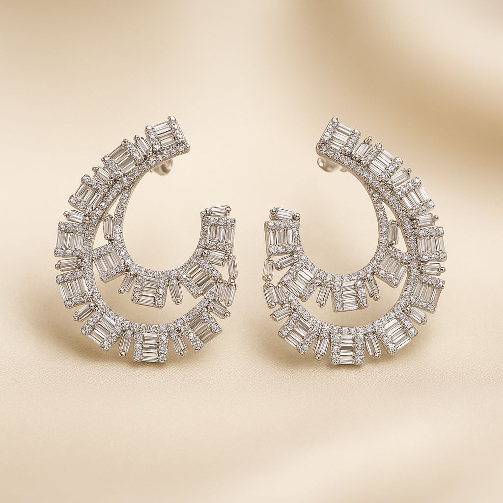 Radiance Trail Silver Earrings