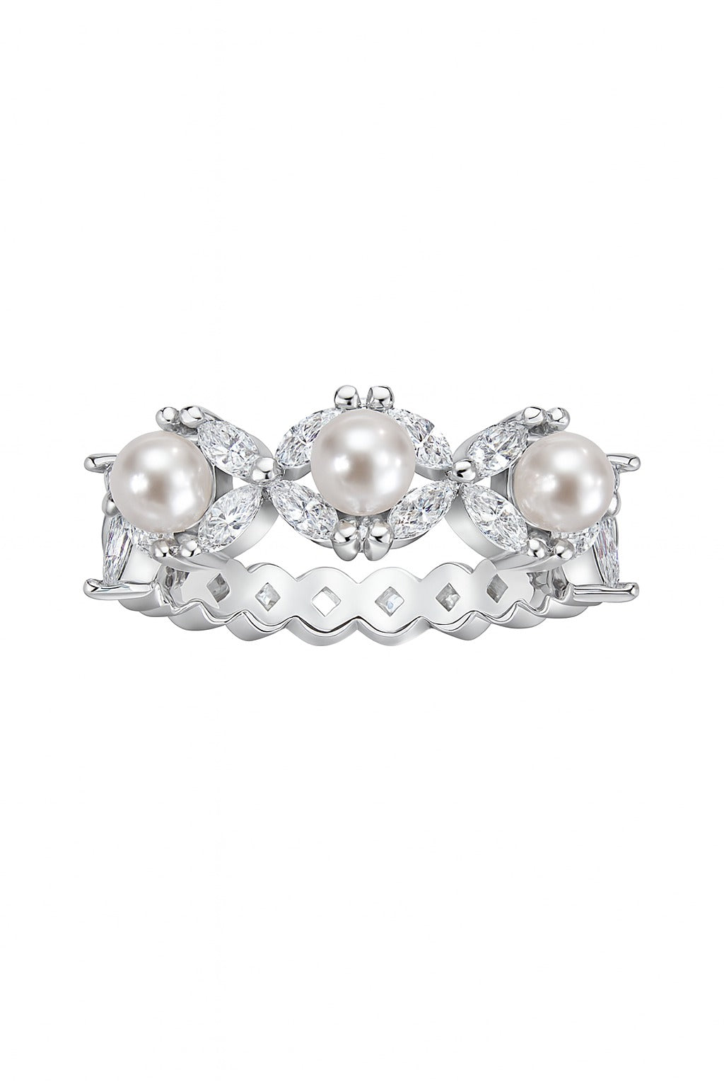 Aurora Pearl Silver Ring