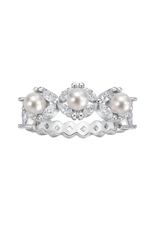 Aurora Pearl Silver Ring