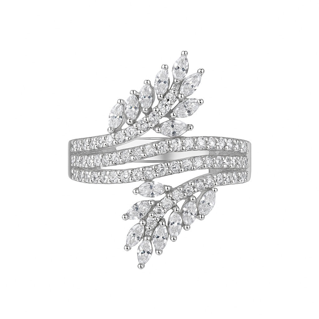 Mirage Diamond Silver Ring