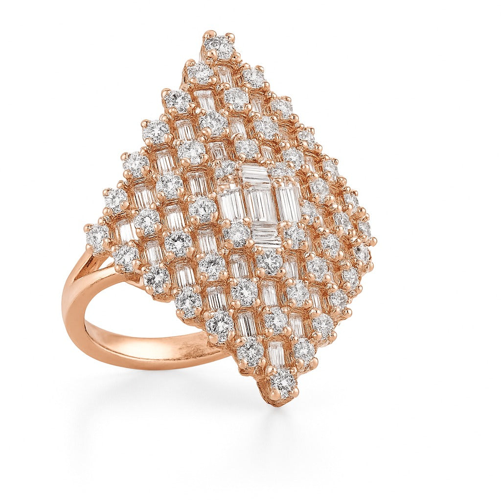 Royal Rosegold Silver Ring
