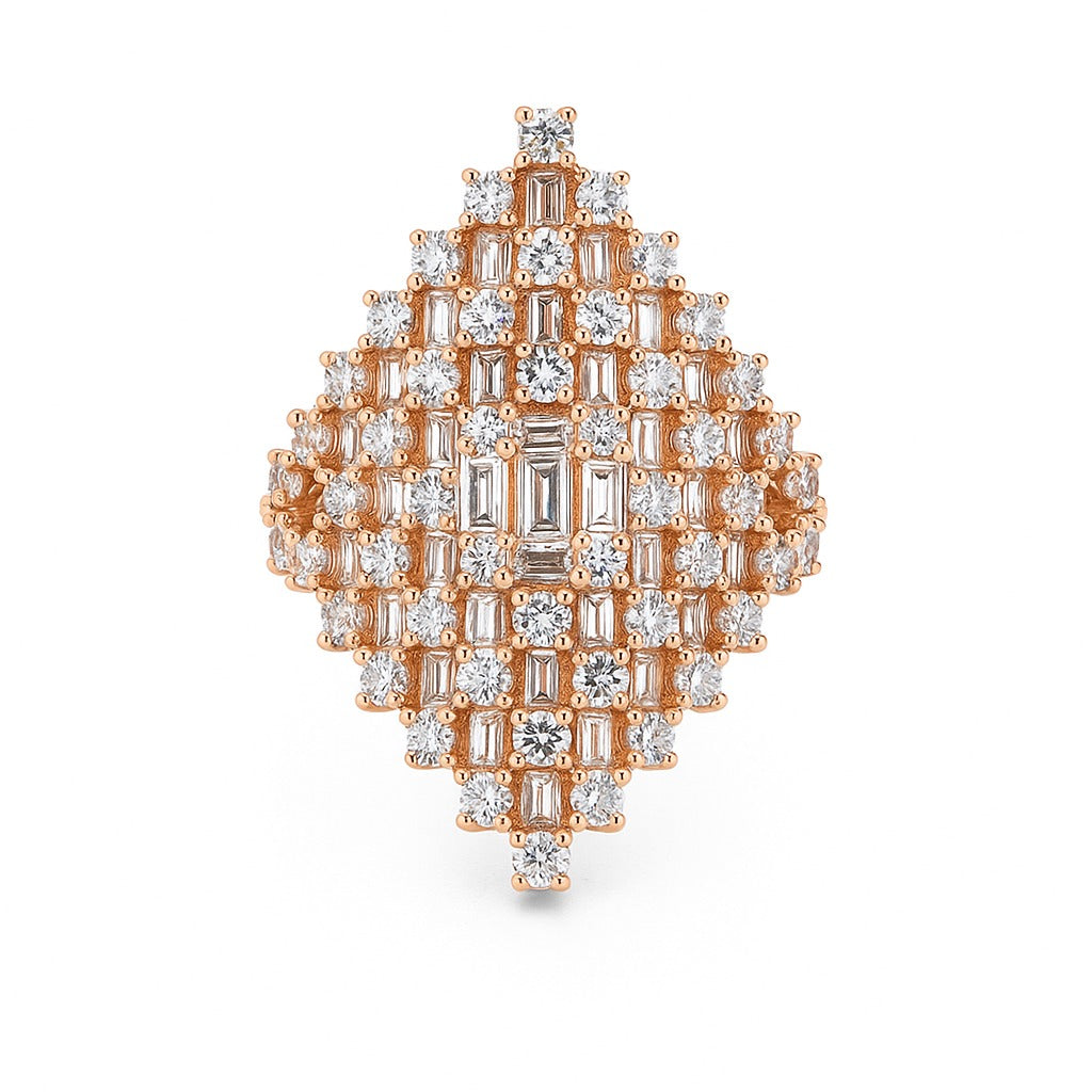 Royal Rosegold Silver Ring