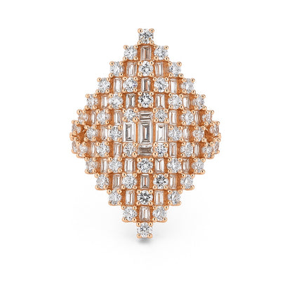 Royal Rosegold Silver Ring