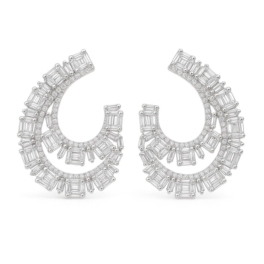 Radiance Trail Silver Earrings