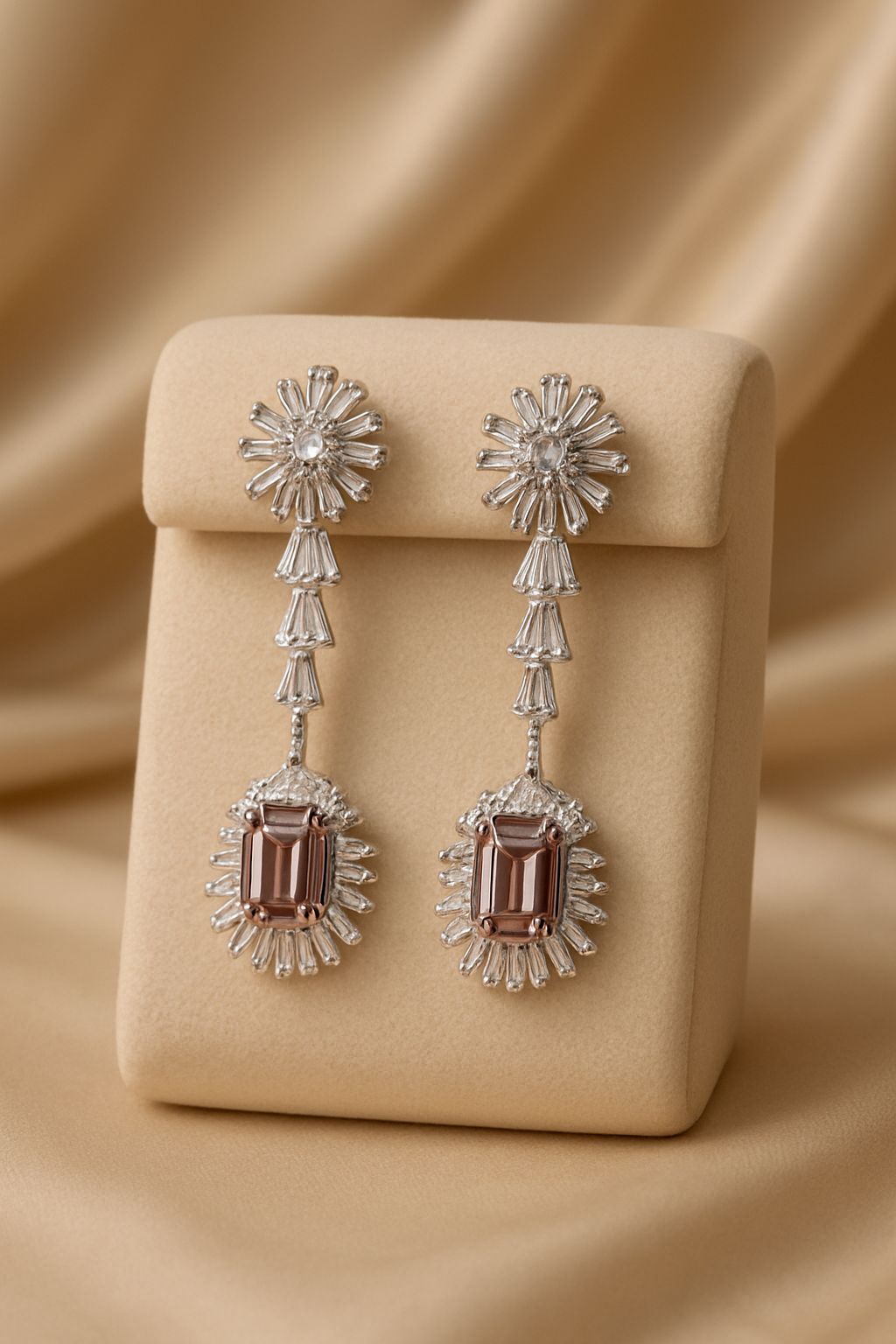 Clarisse Long Silver Earrings