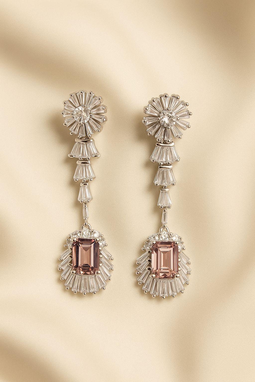 Clarisse Long Silver Earrings