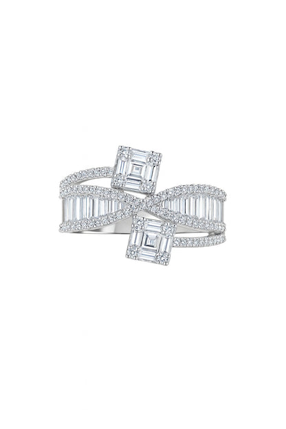 Stellar Diamond Silver Ring
