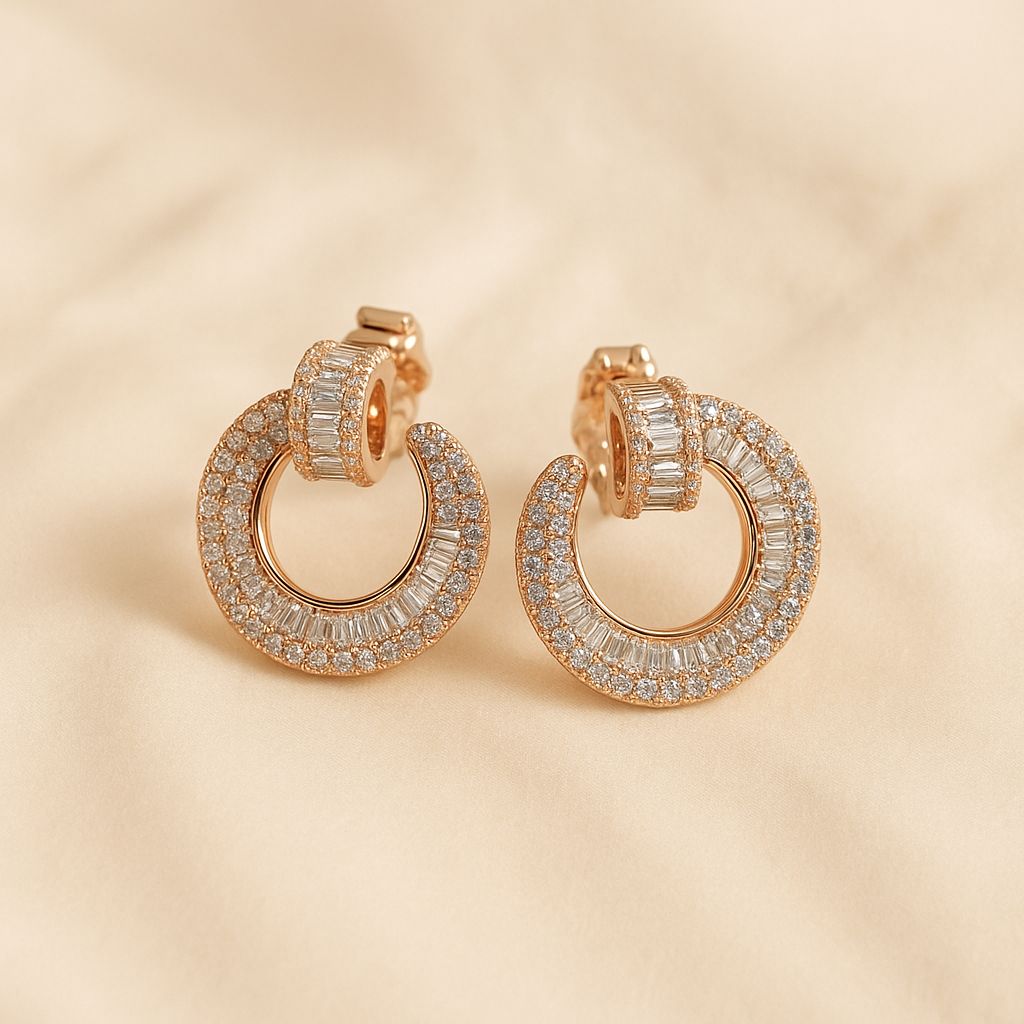 Roselle Studs Silver Earrings