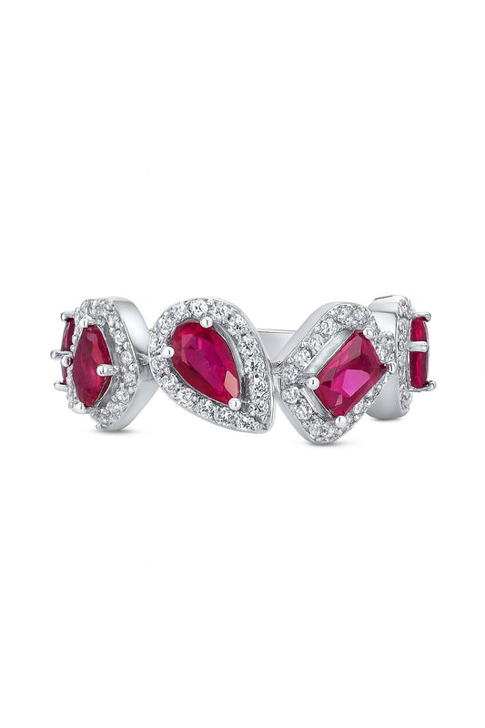 Allure Ruby Silver Ring