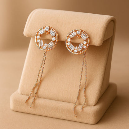 Nova Rosegold Studs Silver Earrings