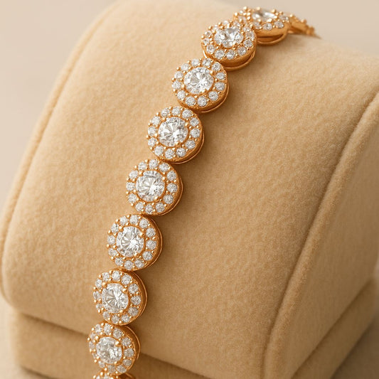 Rosegold Classic Tennis Silver Bracelet