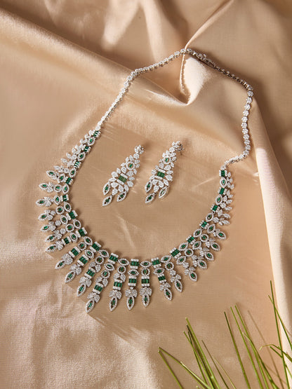 Luxe Bridal Silver Necklace Set