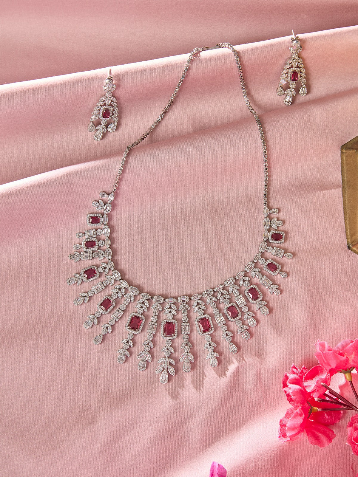 Eternal Bridal Silver Necklace Set