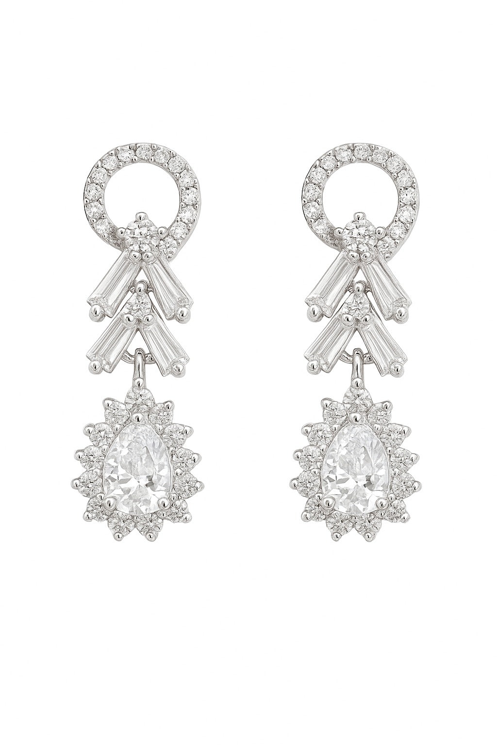 Serene Diamond Silver Necklace Set