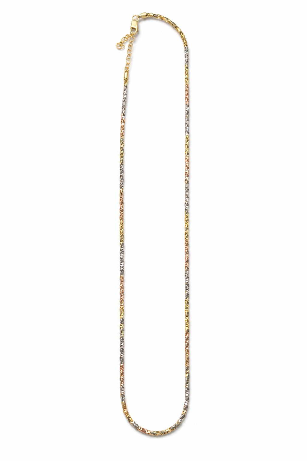 SIGNATURE THREE-TONE SILVER CHAIN