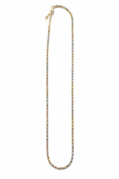 SIGNATURE THREE-TONE SILVER CHAIN