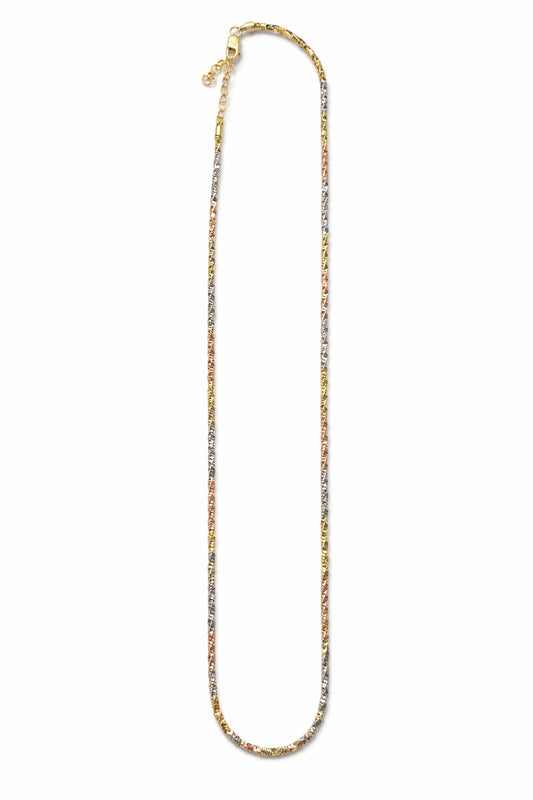SIGNATURE THREE-TONE SILVER CHAIN
