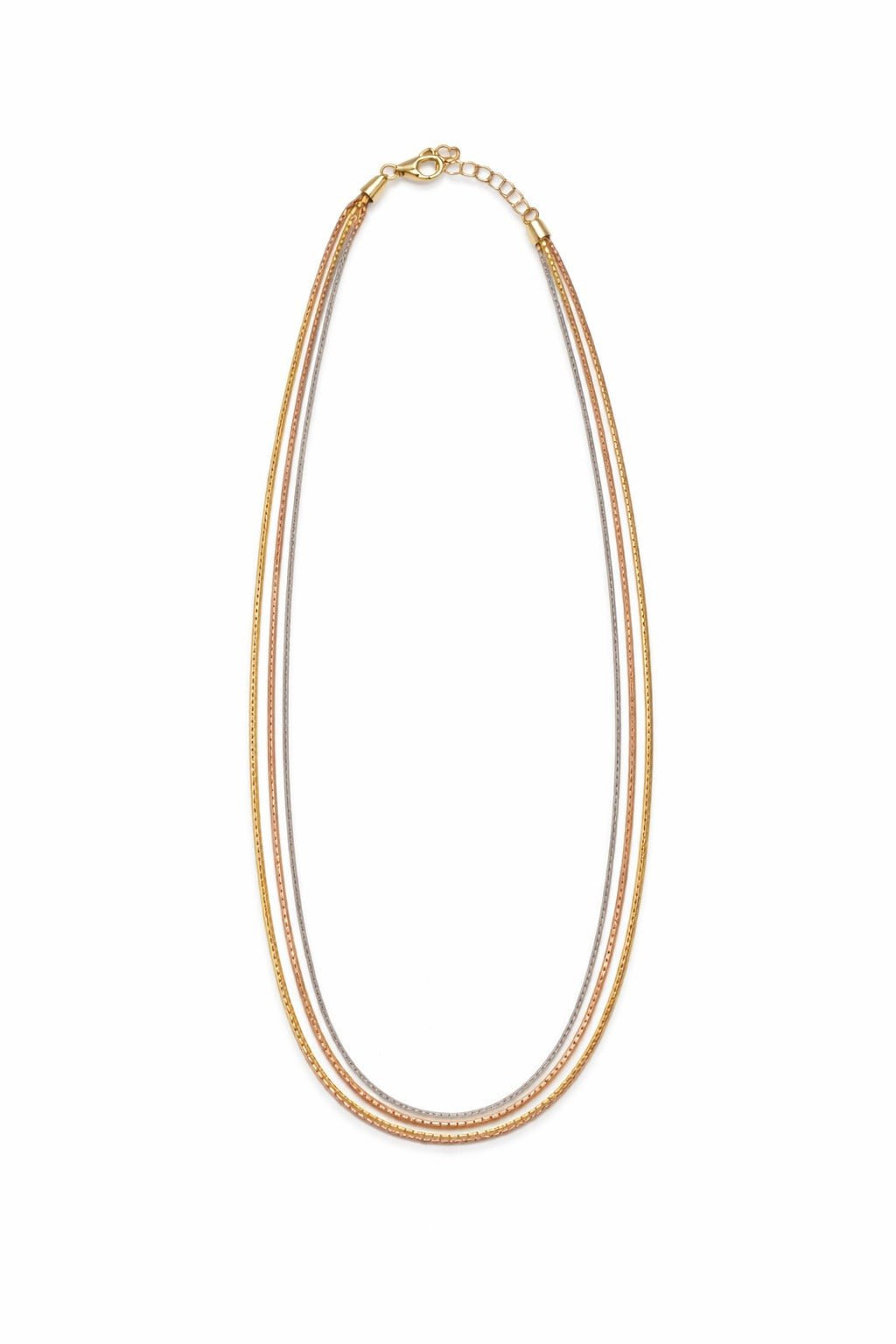 THREE-TONE LUXE THRIPPLE SILVER CHAIN