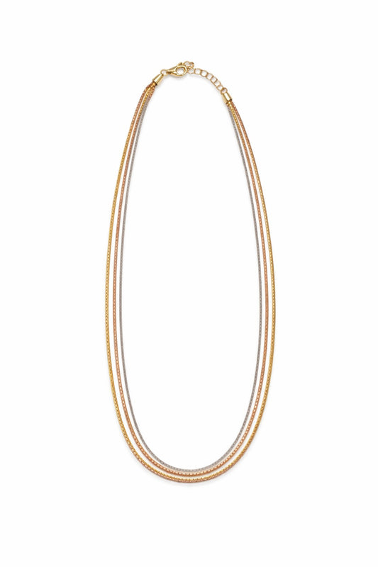 THREE-TONE LUXE THRIPPLE SILVER CHAIN