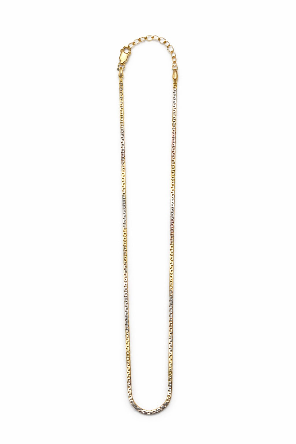 THREE-TONE SILVER CHAIN