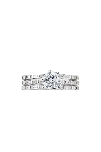 Luxe Radiance Solitaire Silver Ring