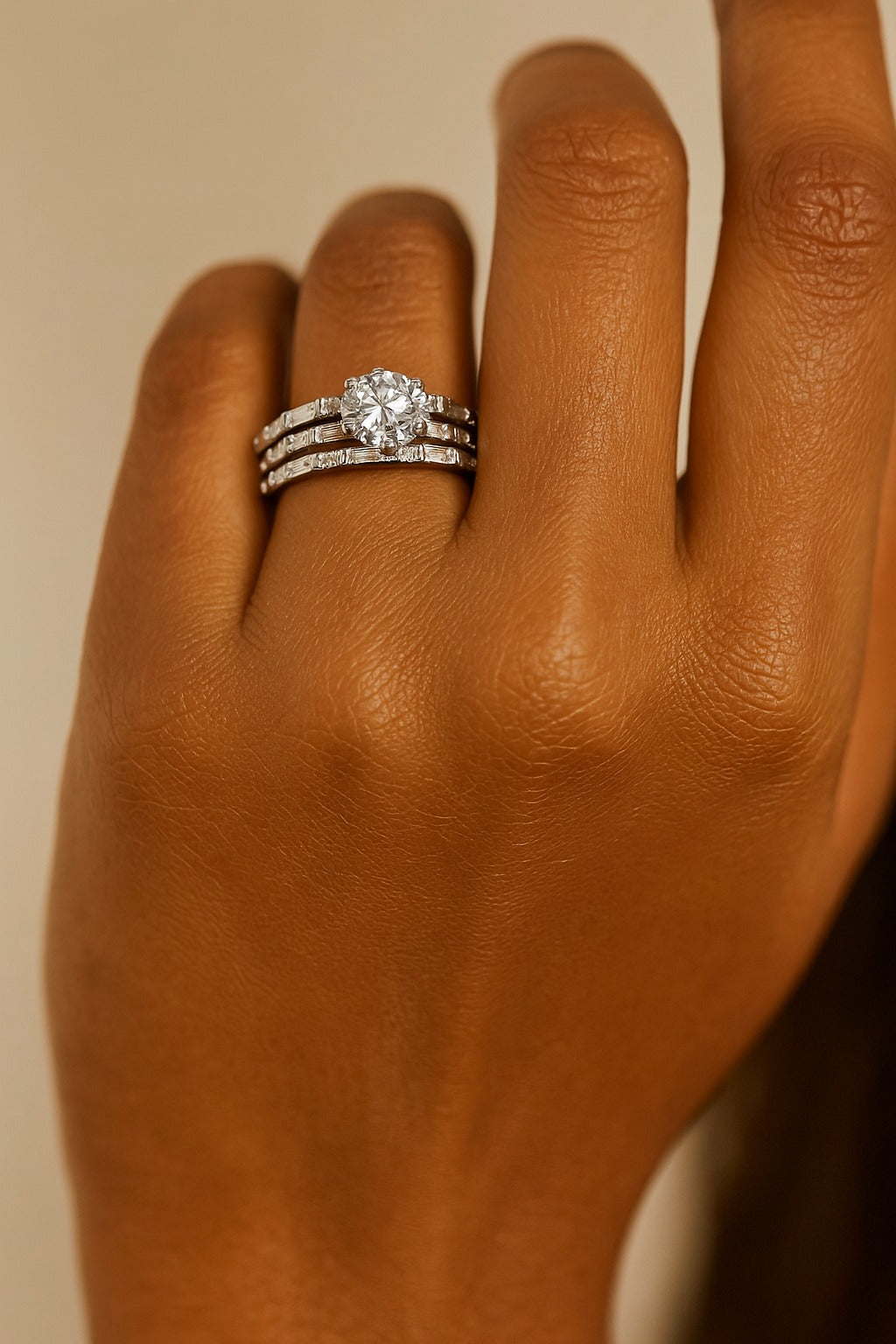 Luxe Radiance Solitaire Silver Ring